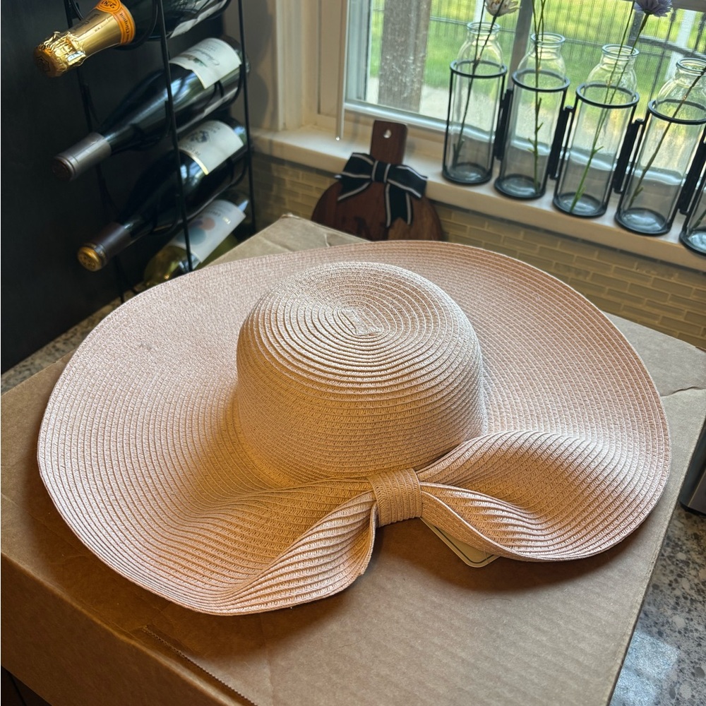 NWT San Diego Hat Company Elegant Pink Wide Brim Hat